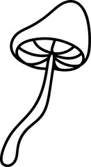 Mushroom Line Drawing