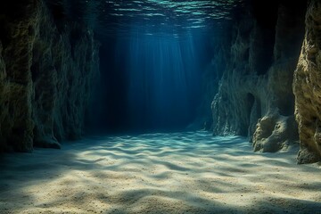 River and Sea Convergence, Ocean Depths, Natural Landscape, Tranquil Environment, Serene Viewpoint