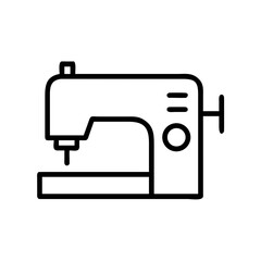 Simple outline graphic of a sewing implement used for stitching fabrics and other materials together