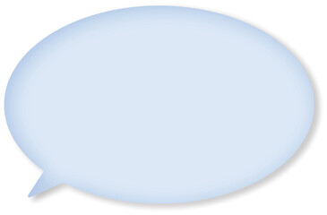青い楕円形のふきだし。ドロップシャドウがある。使いやすい楕円形