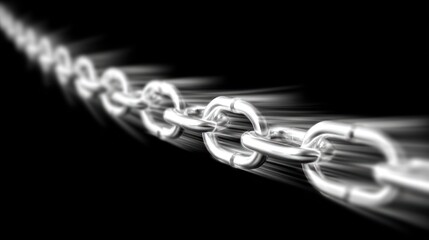 Chain moving rapidly