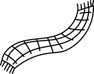 Curved Checkered Scarf Doodle