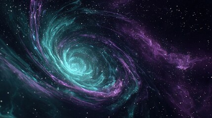 Fototapeta premium Colorful Spiral Galaxy In Space