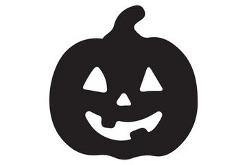 Funny Halloween pumpkin silhouette collection.