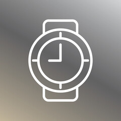 Smartwatch Minimal Line Icon on Gradient Background