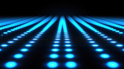 Obraz premium Abstract Blue Light Trails: A Futuristic Digital Art