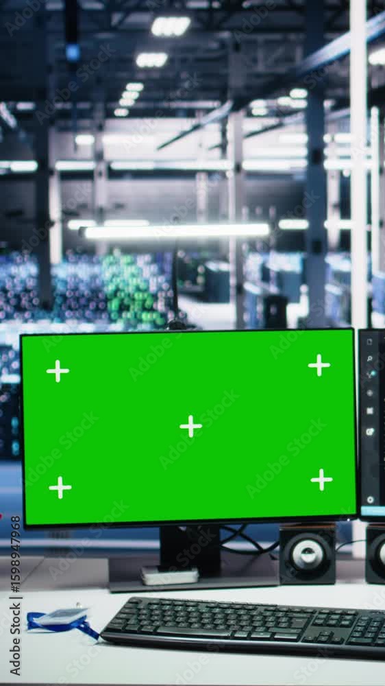 Poster vertical video server room chroma key pcs tracking rigs processing machine learning datasets for art