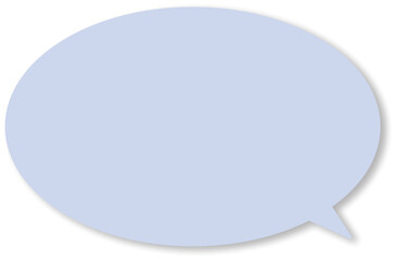 青い楕円形のふきだし。ドロップシャドウがある。使いやすい楕円形