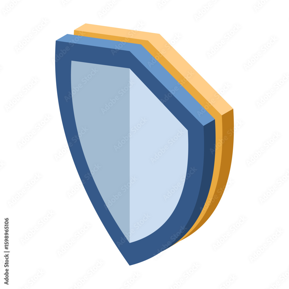 Poster isometric shield. isometric internet security shield. network data security. cyber data security. pr