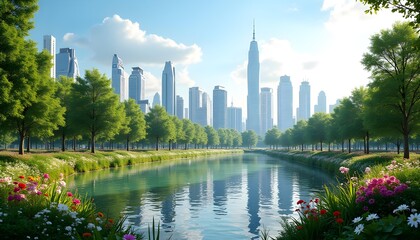 Vibrant Oasis: Urban Renewal Green Space Transformation