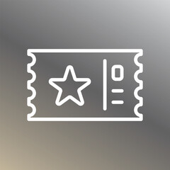 Event Ticket Icon with Star