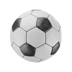 Obraz premium Soccer ball or football ball on white background. 3d rendering image