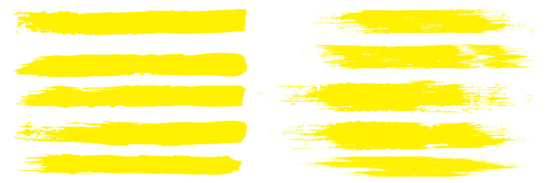 Set of abstract horizontal grunge background templates. Vector black spots with jagged edges. Hand drawn brush strokes isolated on white. For text, advertising, texture desig