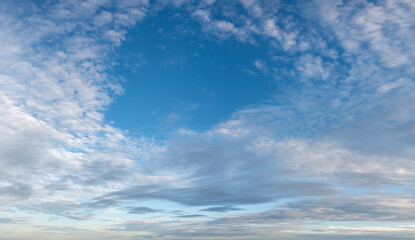 Cloudscape with blue sky