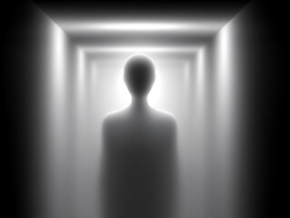 blurry photograph of multiple shadowy figures surrounding a single