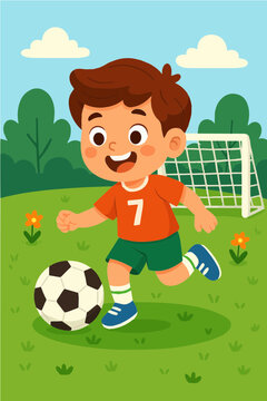 boy playing football