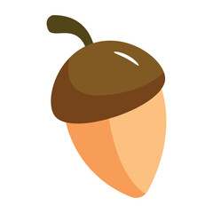 Acorn Flat Illustration