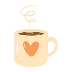 Cup of Coffee Flat Illustration