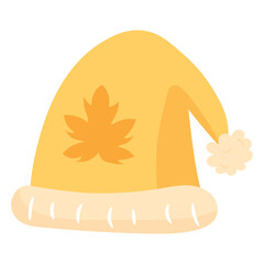 Autumn Hat Flat Illustration