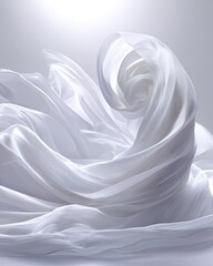Obraz premium White Fabric Drape Studio Shot