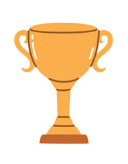 Winner cup in competition. Flat vector illustration.