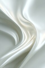 Elegant White Silk Fabric Drape