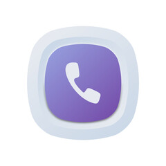 Clean Line Call Icon – Clear Mobile App UI Button
