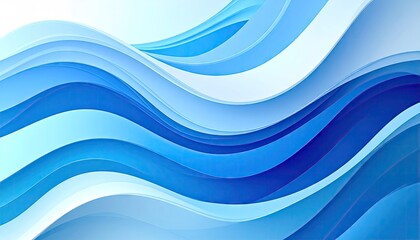 Obraz premium Abstract Blue Wave Pattern with Repeating Shapes and Gradient Effect