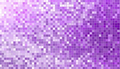 Fototapeta premium Abstract Mosaic Pixel Pattern with Gradient Fade Displaying Purple Hues and Square Blocks