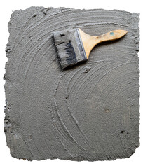 Abstract Monochrome Cement Texture Background with paint brush