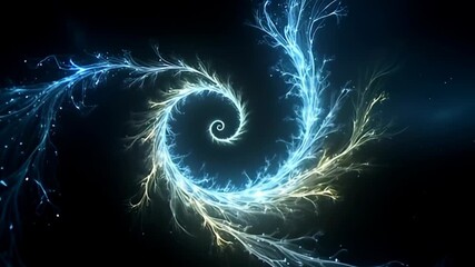 inward adenine saturnine void, celestial wisp of tint meander and intertwine, create adenine spellbind coil spiral of disturbance muzzy conceptual fractal plasm that quiver rhythmically,