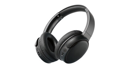 Modern black over-ear wireless headphones with noise-cancelling technology and comfortable earcups