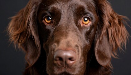 Close-up portrait of a brown dog