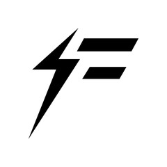 Elegant Geometric Logo: A minimalist logo, comprised of a stylized lightning bolt juxtaposed with parallel lines, exudes a modern aesthetic, representing speed and precision in graphic simplicity.