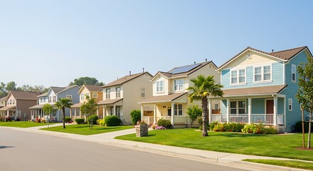Row of Suburban Homes in California | Updated View