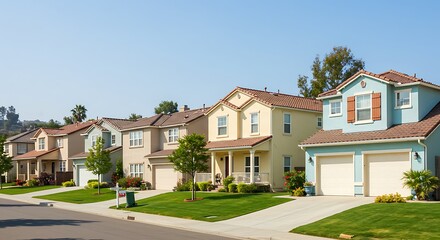 Row of Suburban Homes in California - Fresh Perspective