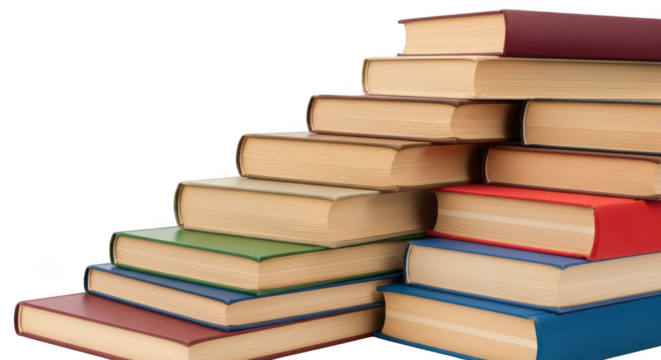 Stack Of Books Staircase Education Concept