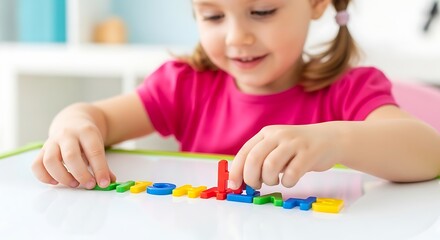 Child's Joyful Play: Colorful Letters and Learning