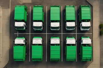 Garbage Trucks Parked - Photo
