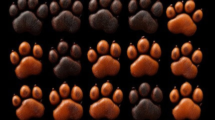 Paw Prints: A Study in Texture and Repetition