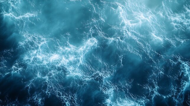 Abstract Blue Ocean Waves Background Texture