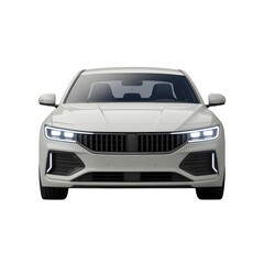 Naklejka premium White car isolated on transparent white background 