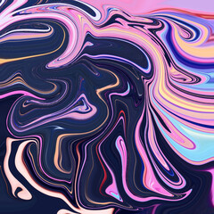Vibrant fluid abstract swirl in navy, pink, and lavender tones. Perfect for creative backgrounds, modern art, and digital textures. 