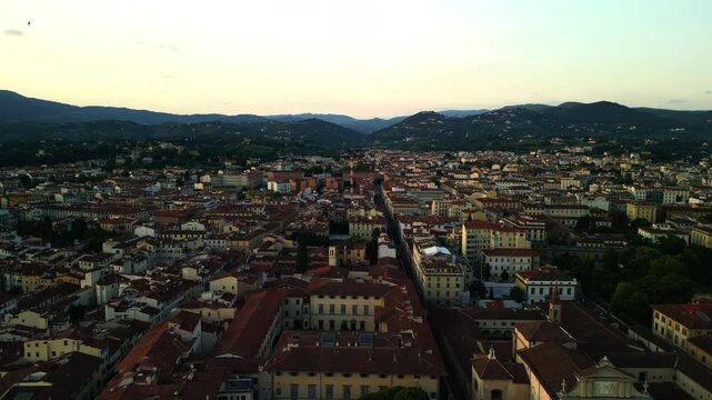 Florence, capital of Italy&rsquo;s Tuscany region at the sunset. 4K, high quality.