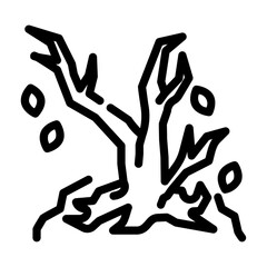 dead tree Line Icon