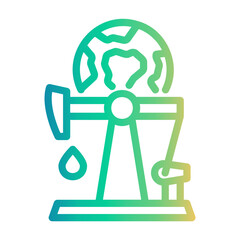 fossil fuels Line Gradient Icon