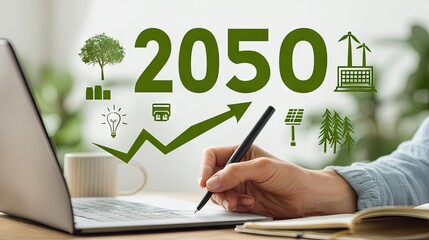 Person plans for 2050 sustainability