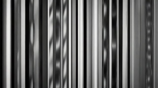 Monochrome abstract background of metal vertical lines creates modern texture.