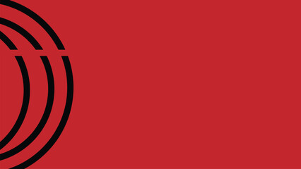 Abstract red background with round wave accent