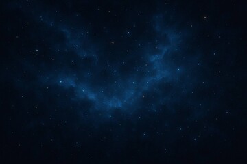 Obraz premium A deep space background featuring glowing blue nebula clouds and scattered stars, creating a calm and mysterious cosmic atmosphere.